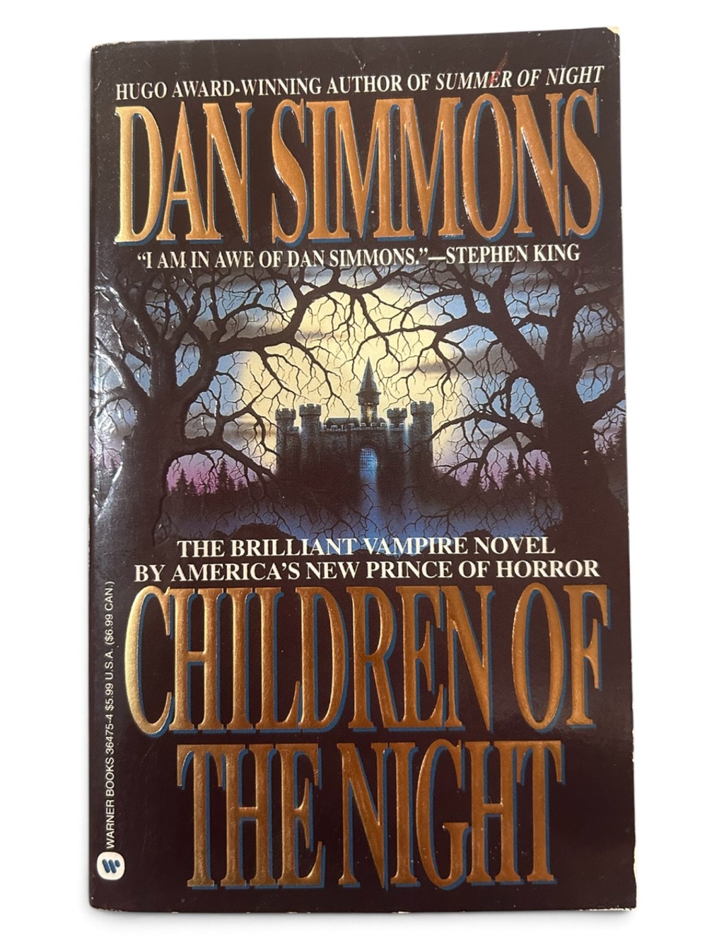 Vintage 1993 Dan Simmons Children of the Night – First Warner Books Printing Ed.